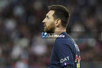 2023-05-13 - Lionel Messi of PSG during the French championship Ligue 1 football match between Paris Saint-Germain and AC Ajaccio on May 13, 2023 at Parc des Princes stadium in Paris, France - FOOTBALL - FRENCH CHAMP - PARIS SG V AJACCIO - FRENCH LIGUE 1 - SOCCER