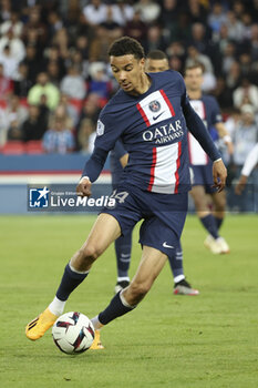 2023-05-13 - Hugo Ekitike of PSG during the French championship Ligue 1 football match between Paris Saint-Germain and AC Ajaccio on May 13, 2023 at Parc des Princes stadium in Paris, France - FOOTBALL - FRENCH CHAMP - PARIS SG V AJACCIO - FRENCH LIGUE 1 - SOCCER