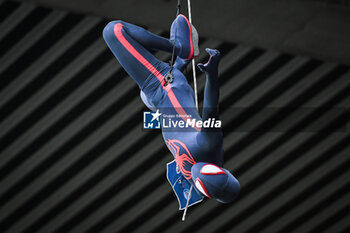 2023-05-13 - Spider-Man makes an appearance during the French championship Ligue 1 football match between Paris Saint-Germain and AC Ajaccio on May 13, 2023 at Parc des Princes stadium in Paris, France - FOOTBALL - FRENCH CHAMP - PARIS SG V AJACCIO - FRENCH LIGUE 1 - SOCCER