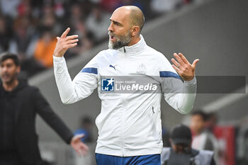 2023-05-20 - Igor TUDOR of Marseille looks dejected during the French championship Ligue 1 football match between Losc Lille and Olympique de Marseille on May 20, 2023 at Pierre Mauroy stadium in Villeneuve-d'Ascq near Lille, France - FOOTBALL - FRENCH CHAMP - LILLE V MARSEILLE - FRENCH LIGUE 1 - SOCCER