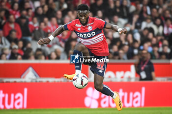 2023-05-20 - Jonathan BAMBA of Lille during the French championship Ligue 1 football match between Losc Lille and Olympique de Marseille on May 20, 2023 at Pierre Mauroy stadium in Villeneuve-d'Ascq near Lille, France - FOOTBALL - FRENCH CHAMP - LILLE V MARSEILLE - FRENCH LIGUE 1 - SOCCER