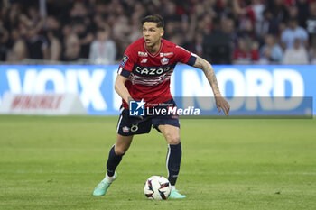 2023-05-20 - Jonas Martin of Lille during the French championship Ligue 1 Uber Eats football match between Lille OSC (LOSC) and Olympique de Marseille (OM) on May 20, 2023 at Stade Pierre Mauroy in Villeneuve-d'Ascq near Lille, France - FOOTBALL - FRENCH CHAMP - LILLE V MARSEILLE - FRENCH LIGUE 1 - SOCCER