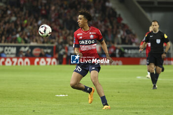 2023-05-20 - Leny Yoro of Lille during the French championship Ligue 1 Uber Eats football match between Lille OSC (LOSC) and Olympique de Marseille (OM) on May 20, 2023 at Stade Pierre Mauroy in Villeneuve-d'Ascq near Lille, France - FOOTBALL - FRENCH CHAMP - LILLE V MARSEILLE - FRENCH LIGUE 1 - SOCCER