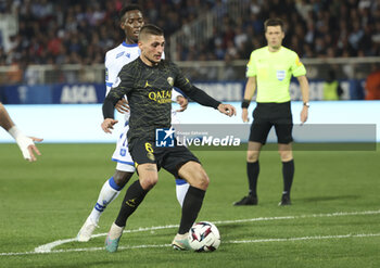 2023-05-21 - Marco Verratti of PSG during the French championship Ligue 1 football match between AJ Auxerre (AJA) and Paris Saint-Germain (PSG) on May 21, 2023 at Abbé-Deschamps stadium in Auxerre, France - FOOTBALL - FRENCH CHAMP - AUXERRE V PARIS SG - FRENCH LIGUE 1 - SOCCER