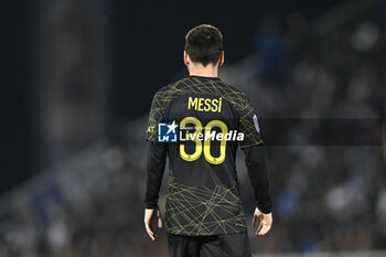 2023-05-21 - Leo Lionel Messi from back during the French championship Ligue 1 football match between AJ Auxerre and Paris Saint-Germain on May 21, 2023 at Abbé-Deschamps stadium in Auxerre, France - FOOTBALL - FRENCH CHAMP - AUXERRE V PARIS SG - FRENCH LIGUE 1 - SOCCER