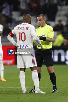 19/05/2023 - Referee Benoit MILLOT and Alexandre LACAZETTE of Lyon during the French championship Ligue 1 football match between Olympique Lyonnais (Lyon) and AS Monaco on May 19, 2023 at Groupama Stadium in Decines-Charpieu near Lyon, France - FOOTBALL - FRENCH CHAMP - LYON V MONACO - FRENCH LIGUE 1 - CALCIO