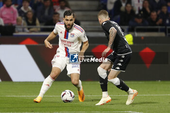 19/05/2023 - Rayan CHERKI of Lyon and Caio HENRIQUE of Monaco during the French championship Ligue 1 football match between Olympique Lyonnais (Lyon) and AS Monaco on May 19, 2023 at Groupama Stadium in Decines-Charpieu near Lyon, France - FOOTBALL - FRENCH CHAMP - LYON V MONACO - FRENCH LIGUE 1 - CALCIO