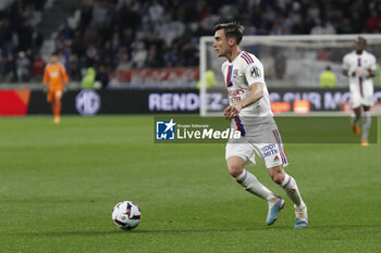 2023-05-19 - Nicolas TAGLIAFICO of Lyon during the French championship Ligue 1 football match between Olympique Lyonnais (Lyon) and AS Monaco on May 19, 2023 at Groupama Stadium in Decines-Charpieu near Lyon, France - FOOTBALL - FRENCH CHAMP - LYON V MONACO - FRENCH LIGUE 1 - SOCCER