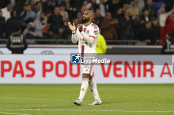 2023-05-19 - Alexandre LACAZETTE of Lyon during the French championship Ligue 1 football match between Olympique Lyonnais (Lyon) and AS Monaco on May 19, 2023 at Groupama Stadium in Decines-Charpieu near Lyon, France - FOOTBALL - FRENCH CHAMP - LYON V MONACO - FRENCH LIGUE 1 - SOCCER