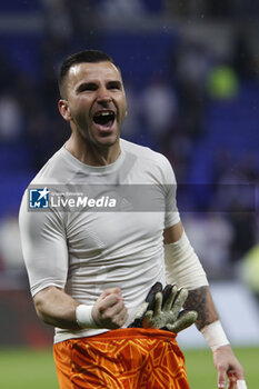 2023-05-19 - Anthony LOPES of Lyon during the French championship Ligue 1 football match between Olympique Lyonnais (Lyon) and AS Monaco on May 19, 2023 at Groupama Stadium in Decines-Charpieu near Lyon, France - FOOTBALL - FRENCH CHAMP - LYON V MONACO - FRENCH LIGUE 1 - SOCCER