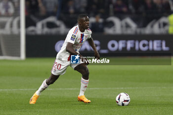 19/05/2023 - Sael KUMBEDI of Lyon during the French championship Ligue 1 football match between Olympique Lyonnais (Lyon) and AS Monaco on May 19, 2023 at Groupama Stadium in Decines-Charpieu near Lyon, France - FOOTBALL - FRENCH CHAMP - LYON V MONACO - FRENCH LIGUE 1 - CALCIO