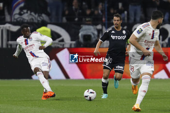 19/05/2023 - Sinaly DIOMANDE of Lyon and Wissam BEN YEDDER of Monaco during the French championship Ligue 1 football match between Olympique Lyonnais (Lyon) and AS Monaco on May 19, 2023 at Groupama Stadium in Decines-Charpieu near Lyon, France - FOOTBALL - FRENCH CHAMP - LYON V MONACO - FRENCH LIGUE 1 - CALCIO