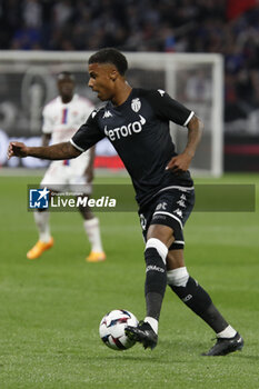 2023-05-19 - Ismail JAKOBS of Monaco during the French championship Ligue 1 football match between Olympique Lyonnais (Lyon) and AS Monaco on May 19, 2023 at Groupama Stadium in Decines-Charpieu near Lyon, France - FOOTBALL - FRENCH CHAMP - LYON V MONACO - FRENCH LIGUE 1 - SOCCER