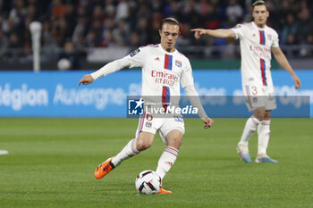 2023-05-19 - Maxence CAQUERET of Lyon during the French championship Ligue 1 football match between Olympique Lyonnais (Lyon) and AS Monaco on May 19, 2023 at Groupama Stadium in Decines-Charpieu near Lyon, France - FOOTBALL - FRENCH CHAMP - LYON V MONACO - FRENCH LIGUE 1 - SOCCER