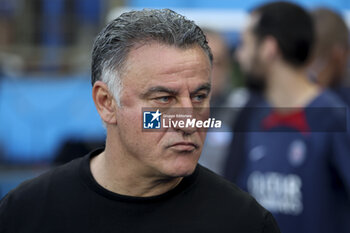 2023-05-27 - Coach of PSG Christophe Galtier during the French championship Ligue 1 Uber Eats football match between RC Strasbourg Alsace (RCSA) and Paris Saint-Germain (PSG) on May 27, 2023 at Stade de La Meinau in Strasbourg, France - FOOTBALL - FRENCH CHAMP - STRASBOURG V PARIS SG - FRENCH LIGUE 1 - SOCCER