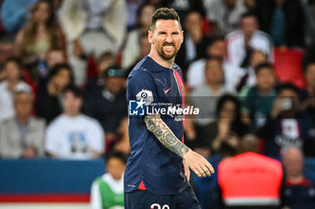 2023-06-03 - Lionel (Leo) MESSI of PSG looks dejected during the French championship Ligue 1 football match between Paris Saint-Germain and Clermont Foot 63 on June 3, 2023 at Parc des Princes stadium in Paris, France - FOOTBALL - FRENCH CHAMP - PARIS SG V CLERMONT - FRENCH LIGUE 1 - SOCCER