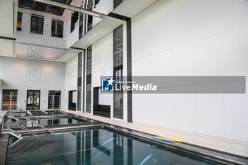 2023-07-05 - General view of the swimming pool inside the Campus PSG, the new training center for the Paris Saint-Germain football team on July 5, 2023 in Poissy, France - FOOTBALL - PARIS SG NEW TRAINING CENTER - FRENCH LIGUE 1 - SOCCER