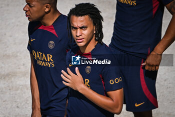 2023-07-20 - Ethan MBAPPE of PSG during the training of the Paris Saint-Germain team on July 20, 2023 at Campus PSG in Poissy, France - FOOTBALL - TRAINING OF THE PARIS SG TEAM - FRENCH LIGUE 1 - SOCCER