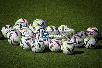 2023-07-20 - Illustration of the Kipsta match balls during the training of the Paris Saint-Germain team on July 20, 2023 at Campus PSG in Poissy, France - FOOTBALL - TRAINING OF THE PARIS SG TEAM - FRENCH LIGUE 1 - SOCCER