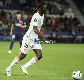 2023-08-13 - Bamo Meite of Lorient during the French championship Ligue 1 football match between Paris Saint-Germain (PSG) and FC Lorient on August 12, 2023 at Parc des Princes stadium in Paris, France - FOOTBALL - FRENCH CHAMP - PARIS SG V LORIENT - FRENCH LIGUE 1 - SOCCER