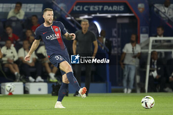 2023-08-13 - Milan Skriniar of PSG during the French championship Ligue 1 football match between Paris Saint-Germain (PSG) and FC Lorient on August 12, 2023 at Parc des Princes stadium in Paris, France - FOOTBALL - FRENCH CHAMP - PARIS SG V LORIENT - FRENCH LIGUE 1 - SOCCER