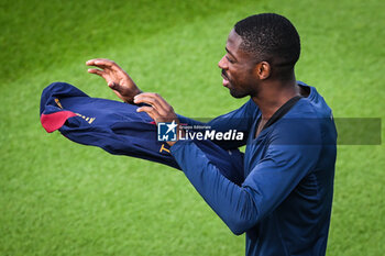 2023-08-18 - Ousmane DEMBELE of PSG during the training of the Paris Saint-Germain team on August 18, 2023 at Campus PSG in Poissy, France - FOOTBALL - PARIS SG TRAINING AND PRESS CONFERENCE - FRENCH LIGUE 1 - SOCCER
