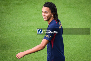 2023-08-18 - Ethan MBAPPE of PSG during the training of the Paris Saint-Germain team on August 18, 2023 at Campus PSG in Poissy, France - FOOTBALL - PARIS SG TRAINING AND PRESS CONFERENCE - FRENCH LIGUE 1 - SOCCER