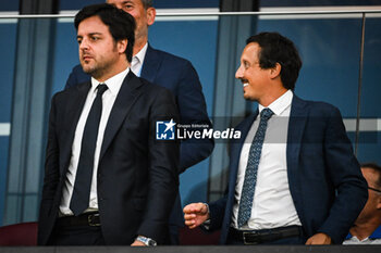 2023-08-18 - Javier RIBALTA of Marseille and Pablo LONGORIA of Marseille during the French championship Ligue 1 football match between FC Metz and Olympique de Marseille on August 18, 2023 at Saint-Symphorien stadium in Metz, France - FOOTBALL - FRENCH CHAMP - METZ V MARSEILLE - FRENCH LIGUE 1 - SOCCER