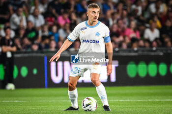 2023-08-18 - Valentin RONGIER of Marseille during the French championship Ligue 1 football match between FC Metz and Olympique de Marseille on August 18, 2023 at Saint-Symphorien stadium in Metz, France - FOOTBALL - FRENCH CHAMP - METZ V MARSEILLE - FRENCH LIGUE 1 - SOCCER