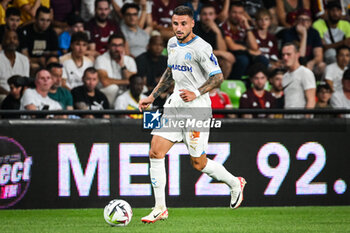 2023-08-18 - Jonathan CLAUSS of Marseille during the French championship Ligue 1 football match between FC Metz and Olympique de Marseille on August 18, 2023 at Saint-Symphorien stadium in Metz, France - FOOTBALL - FRENCH CHAMP - METZ V MARSEILLE - FRENCH LIGUE 1 - SOCCER