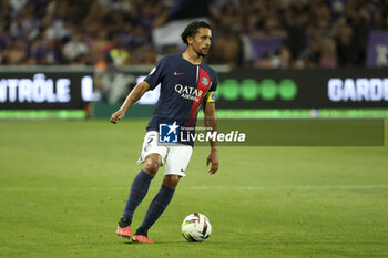2023-08-20 - Marquinhos of PSG during the French championship Ligue 1 football match between Toulouse FC and Paris Saint-Germain on August 19, 2023 at Stadium in Toulouse, France - FOOTBALL - FRENCH CHAMP - TOULOUSE V PARIS SG - FRENCH LIGUE 1 - SOCCER