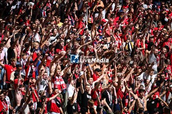 2023-08-20 - Supporters of Lille during the French championship Ligue 1 football match between LOSC Lille and FC Nantes on August 20, 2023 at Pierre Mauroy stadium in Villeneuve-d'Ascq near Lille, France - FOOTBALL - FRENCH CHAMP - LILLE V NANTES - FRENCH LIGUE 1 - SOCCER