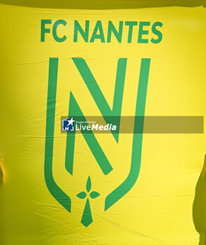 2023-08-20 - Illustration of the official flag of Nantes during the French championship Ligue 1 football match between LOSC Lille and FC Nantes on August 20, 2023 at Pierre Mauroy stadium in Villeneuve-d'Ascq near Lille, France - FOOTBALL - FRENCH CHAMP - LILLE V NANTES - FRENCH LIGUE 1 - SOCCER