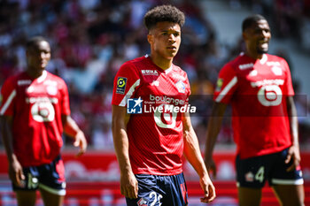 2023-08-20 - Tiago SANTOS of Lille during the French championship Ligue 1 football match between LOSC Lille and FC Nantes on August 20, 2023 at Pierre Mauroy stadium in Villeneuve-d'Ascq near Lille, France - FOOTBALL - FRENCH CHAMP - LILLE V NANTES - FRENCH LIGUE 1 - SOCCER
