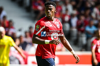 2023-08-20 - Jonathan DAVID of Lille during the French championship Ligue 1 football match between LOSC Lille and FC Nantes on August 20, 2023 at Pierre Mauroy stadium in Villeneuve-d'Ascq near Lille, France - FOOTBALL - FRENCH CHAMP - LILLE V NANTES - FRENCH LIGUE 1 - SOCCER