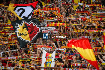 2023-08-20 - Supporters of Lens during the French championship Ligue 1 football match between RC Lens and Stade Rennais (Rennes) on August 20, 2023 at Bollaert-Delelis stadium in Lens, France - FOOTBALL - FRENCH CHAMP - LENS V RENNES - FRENCH LIGUE 1 - SOCCER