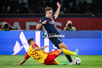 2023-08-26 - Manuel UGARTE of PSG during the French championship Ligue 1 football match between Paris Saint-Germain and RC Lens on August 26, 2023 at Parc des Princes stadium in Paris, France - FOOTBALL - FRENCH CHAMP - PARIS SG V LENS - FRENCH LIGUE 1 - SOCCER