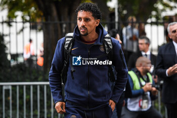2023-08-26 - MARQUINHOS of PSG during the French championship Ligue 1 football match between Paris Saint-Germain and RC Lens on August 26, 2023 at Parc des Princes stadium in Paris, France - FOOTBALL - FRENCH CHAMP - PARIS SG V LENS - FRENCH LIGUE 1 - SOCCER