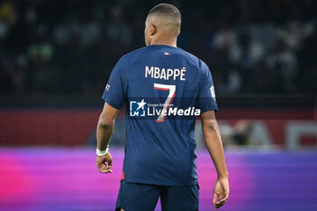 2023-08-26 - Kylian MBAPPE of PSG during the French championship Ligue 1 football match between Paris Saint-Germain and RC Lens on August 26, 2023 at Parc des Princes stadium in Paris, France - FOOTBALL - FRENCH CHAMP - PARIS SG V LENS - FRENCH LIGUE 1 - SOCCER
