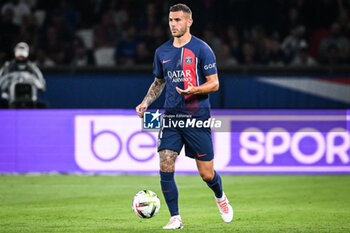 2023-08-26 - Lucas HERNANDEZ of PSG during the French championship Ligue 1 football match between Paris Saint-Germain and RC Lens on August 26, 2023 at Parc des Princes stadium in Paris, France - FOOTBALL - FRENCH CHAMP - PARIS SG V LENS - FRENCH LIGUE 1 - SOCCER