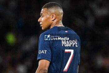 2023-08-26 - Kylian MBAPPE of PSG during the French championship Ligue 1 football match between Paris Saint-Germain and RC Lens on August 26, 2023 at Parc des Princes stadium in Paris, France - FOOTBALL - FRENCH CHAMP - PARIS SG V LENS - FRENCH LIGUE 1 - SOCCER