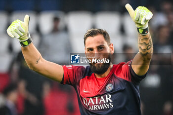2023-08-26 - Gianluigi DONNARUMMA of PSG during the French championship Ligue 1 football match between Paris Saint-Germain and RC Lens on August 26, 2023 at Parc des Princes stadium in Paris, France - FOOTBALL - FRENCH CHAMP - PARIS SG V LENS - FRENCH LIGUE 1 - SOCCER