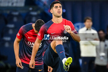 2023-08-26 - Marco ASENSIO of PSG during the French championship Ligue 1 football match between Paris Saint-Germain and RC Lens on August 26, 2023 at Parc des Princes stadium in Paris, France - FOOTBALL - FRENCH CHAMP - PARIS SG V LENS - FRENCH LIGUE 1 - SOCCER