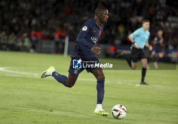 2023-08-27 - Ousmane Dembele of PSG during the French championship Ligue 1 football match between Paris Saint-Germain (PSG) and RC Lens (RCL) on August 26, 2023 at Parc des Princes stadium in Paris, France - FOOTBALL - FRENCH CHAMP - PARIS SG V LENS - FRENCH LIGUE 1 - SOCCER