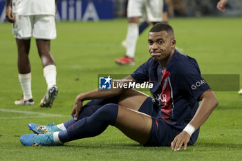 2023-09-03 - Kylian Mbappe of PSG during the French championship Ligue 1 football match between Olympique Lyonnais (Lyon, OL) and Paris Saint-Germain (PSG) on September 3, 2023 at Groupama stadium in Decines-Charpieu near Lyon, France - FOOTBALL - FRENCH CHAMP - LYON V PARIS SG - FRENCH LIGUE 1 - SOCCER
