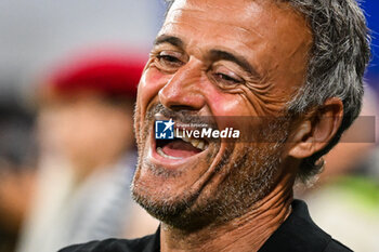 2023-09-03 - Luis ENRIQUE of PSG during the French championship Ligue 1 football match between Olympique Lyonnais (Lyon) and Paris Saint-Germain on September 3, 2023 at Groupama stadium in Decines-Charpieu near Lyon, France - FOOTBALL - FRENCH CHAMP - LYON V PARIS SG - FRENCH LIGUE 1 - SOCCER
