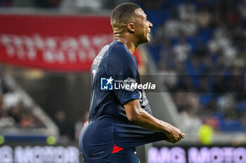 2023-09-03 - Kylian MBAPPE of PSG looks dejected during the French championship Ligue 1 football match between Olympique Lyonnais (Lyon) and Paris Saint-Germain on September 3, 2023 at Groupama stadium in Decines-Charpieu near Lyon, France - FOOTBALL - FRENCH CHAMP - LYON V PARIS SG - FRENCH LIGUE 1 - SOCCER