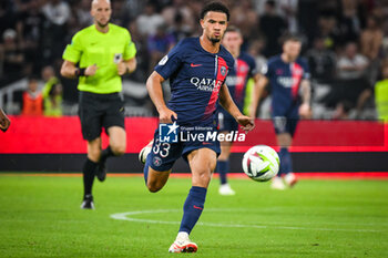 2023-09-03 - Warren ZAIRE-EMERY of PSG during the French championship Ligue 1 football match between Olympique Lyonnais (Lyon) and Paris Saint-Germain on September 3, 2023 at Groupama stadium in Decines-Charpieu near Lyon, France - FOOTBALL - FRENCH CHAMP - LYON V PARIS SG - FRENCH LIGUE 1 - SOCCER