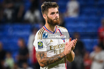 2023-09-03 - Duje CALETA-CAR of Lyon during the French championship Ligue 1 football match between Olympique Lyonnais (Lyon) and Paris Saint-Germain on September 3, 2023 at Groupama stadium in Decines-Charpieu near Lyon, France - FOOTBALL - FRENCH CHAMP - LYON V PARIS SG - FRENCH LIGUE 1 - SOCCER