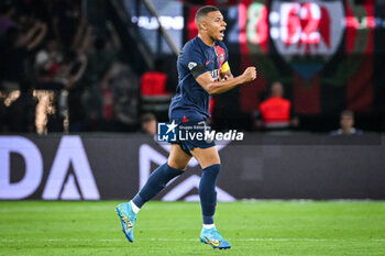 2023-09-15 - Kylian MBAPPE of PSG celebrates his goal during the French championship Ligue 1 football match between Paris Saint-Germain and OGC Nice on September 15, 2023 at Parc des Princes stadium in Paris, France - FOOTBALL - FRENCH CHAMP - PARIS SG V NICE - FRENCH LIGUE 1 - SOCCER